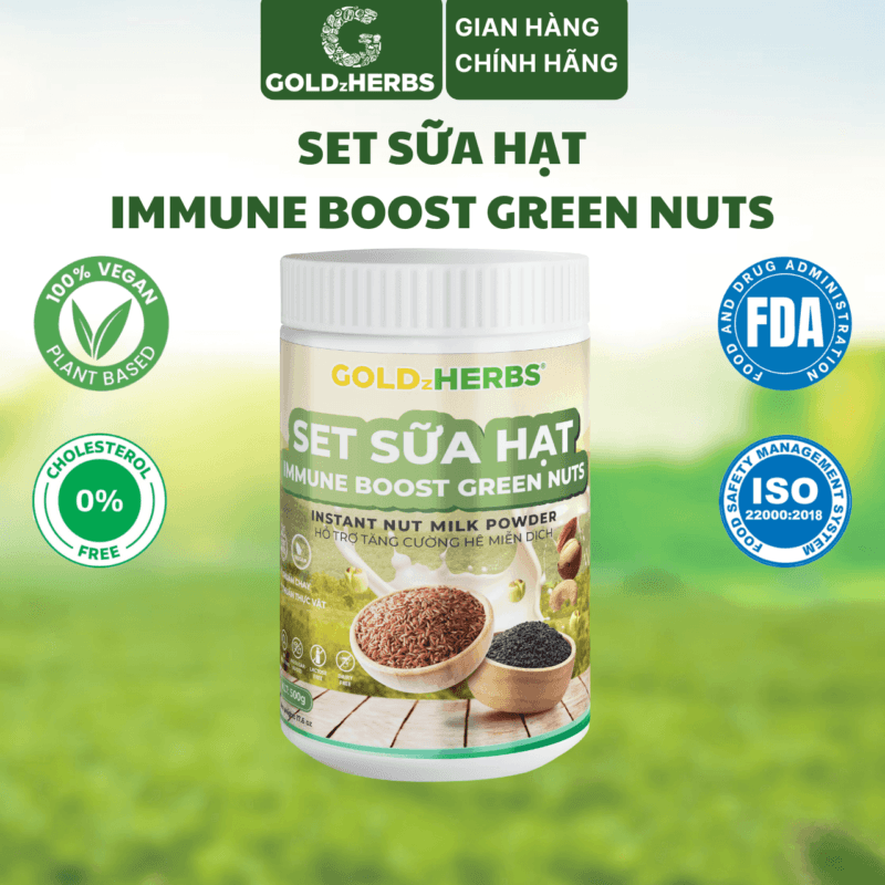 Set sữa hạt immune boost green nuts - 1