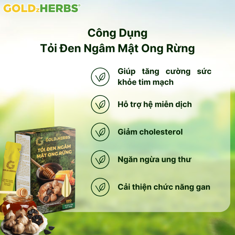 Tỏi đen ngân mật ong rừng - Hộp 3