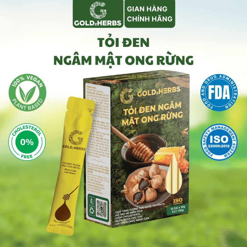 Tỏi đen ngân mật ong rừng - Hộp 3