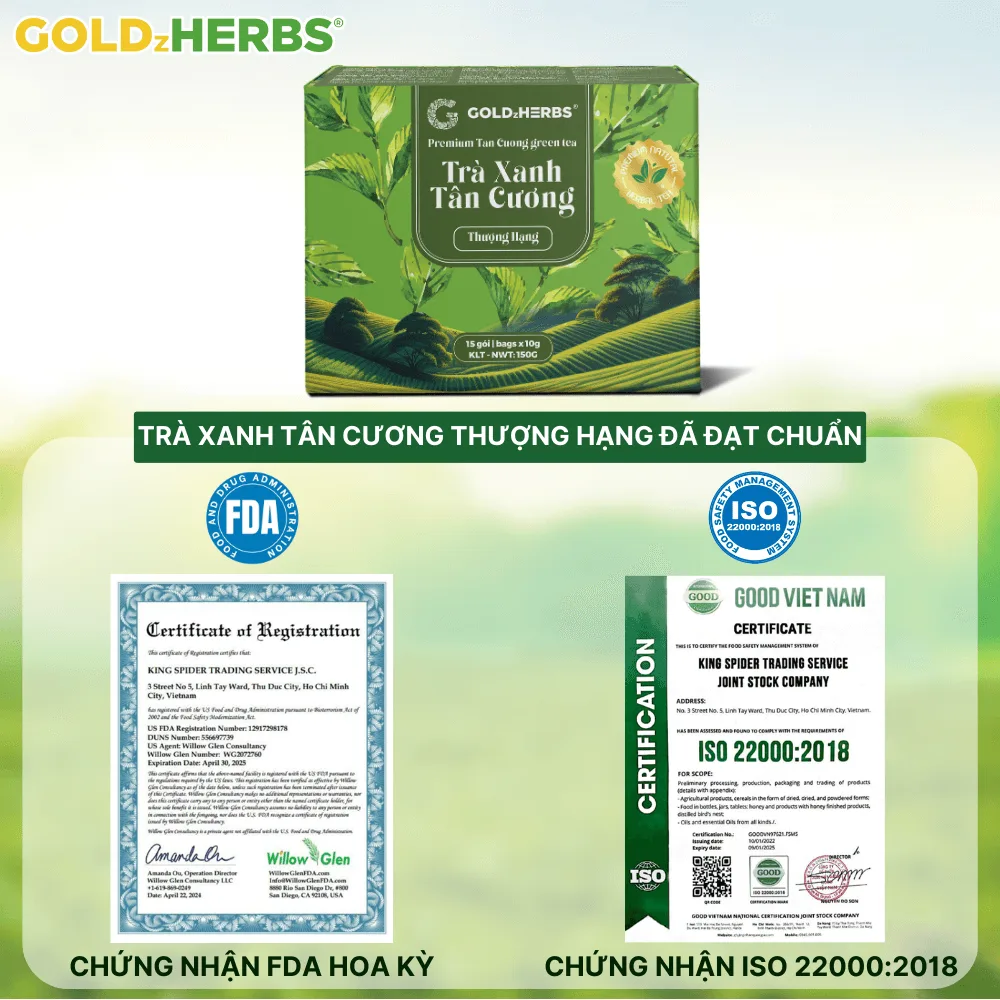 Trà Xanh Tân Cương Thượng Hạng Goldzherbs