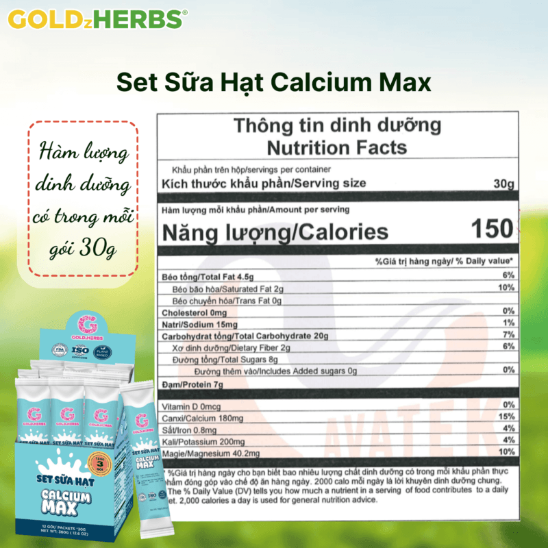 Set sữa hạt calcium max - 1