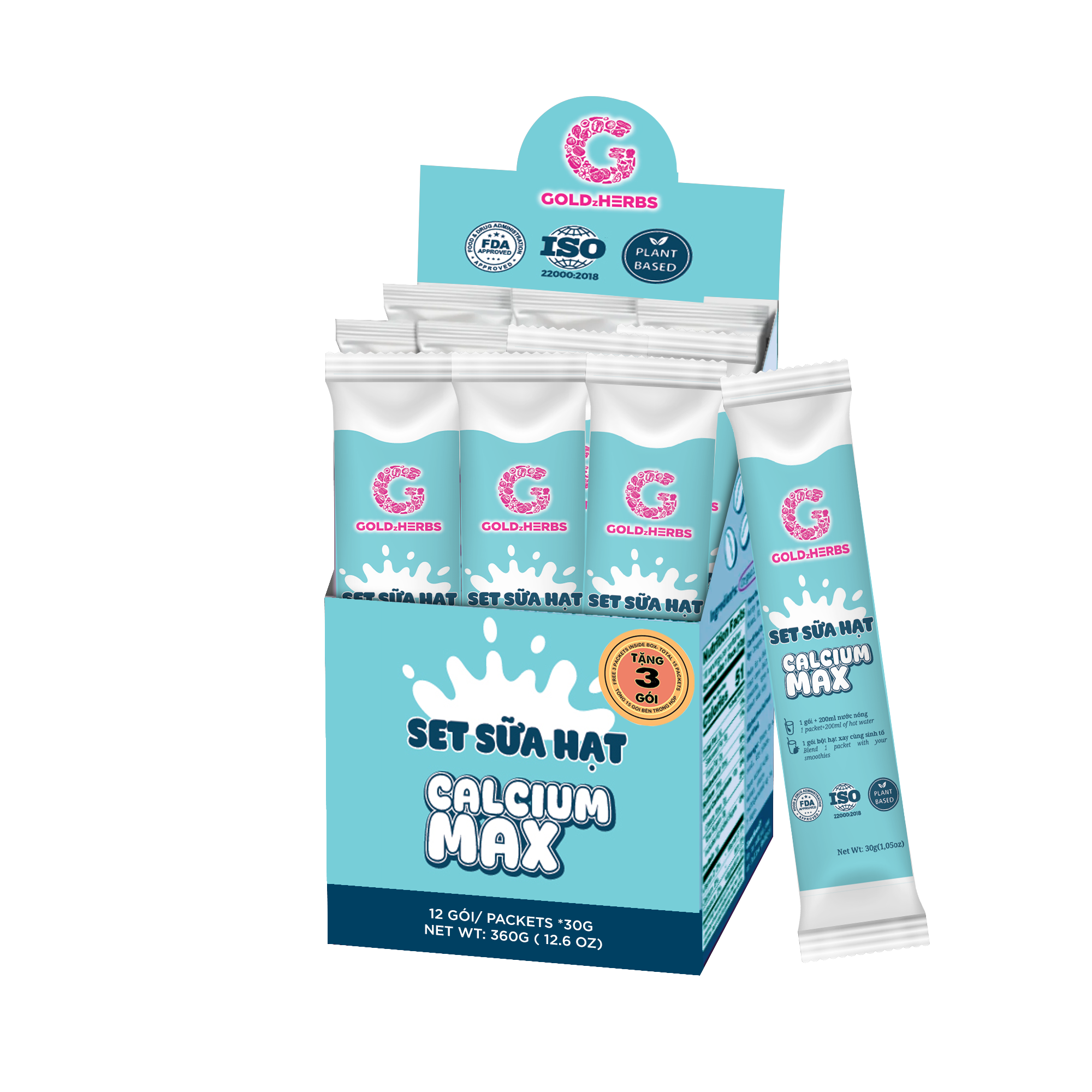 3D Bản sao của hộp set sữa hạt Calcium max