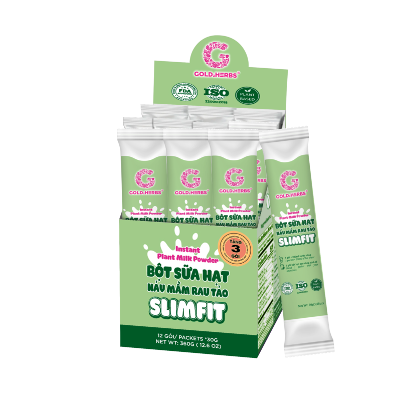 Set Sữa Hạt Nảy Mầm Rau Tảo Slimfit GoldzHerbs